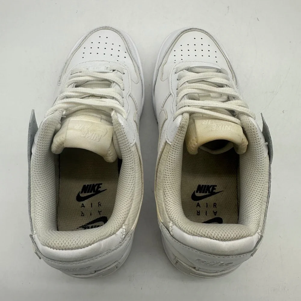 Nike CI0919-100 Womens Size 8 Triple White Air Force 1 Shadow Shoes Layered AF1